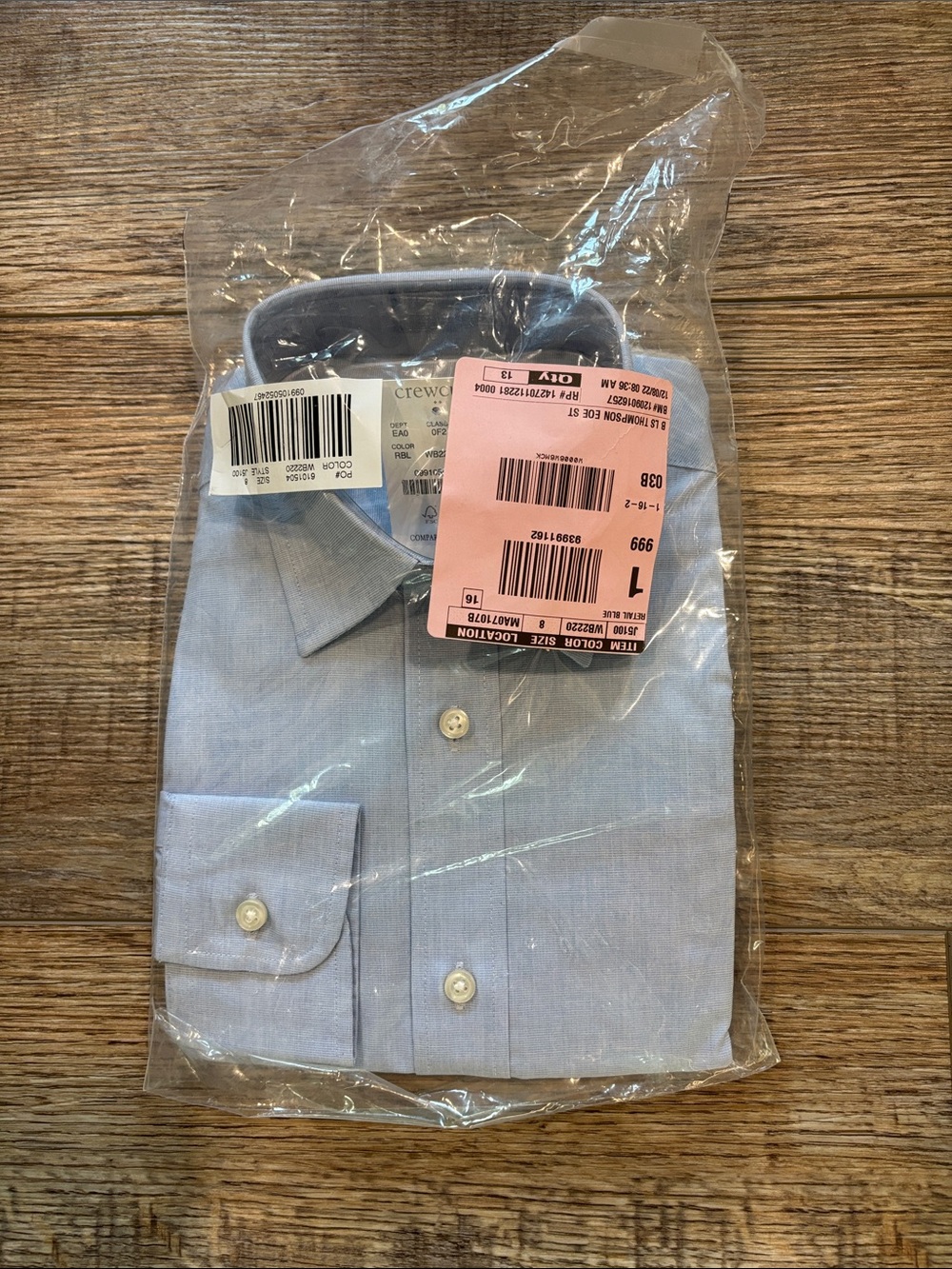 Crewcuts Thompson dress shirt, light blue button up